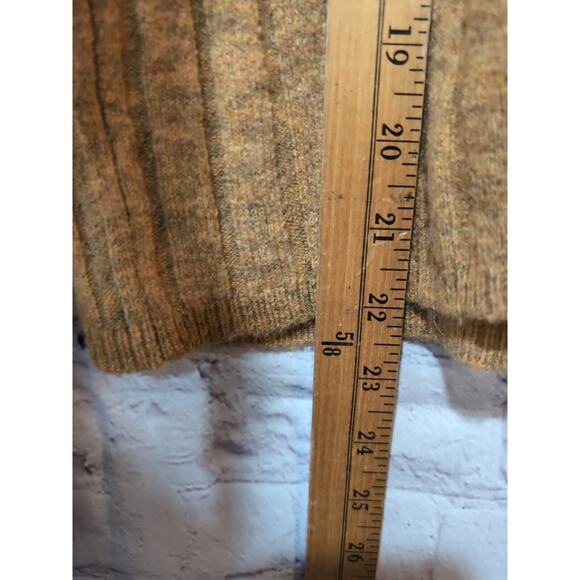 Madewell Evercrest Sweater L Alpaca Merino Wool Blend Mock Neck Soft Mustard - Picture 8 of 9